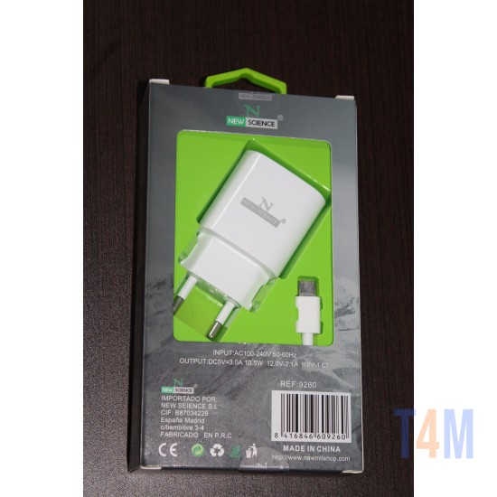 NEW SCIENCE TYPE C FAST CHARGER USB 3.0 REF:9260